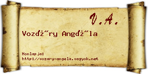 Vozáry Angéla névjegykártya